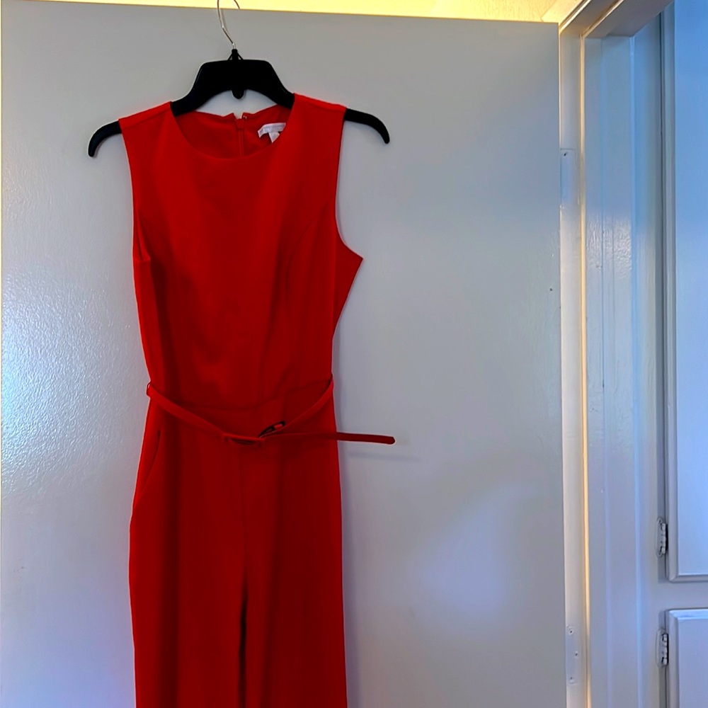 New York and Company Orange Wide leg Jumpsuit